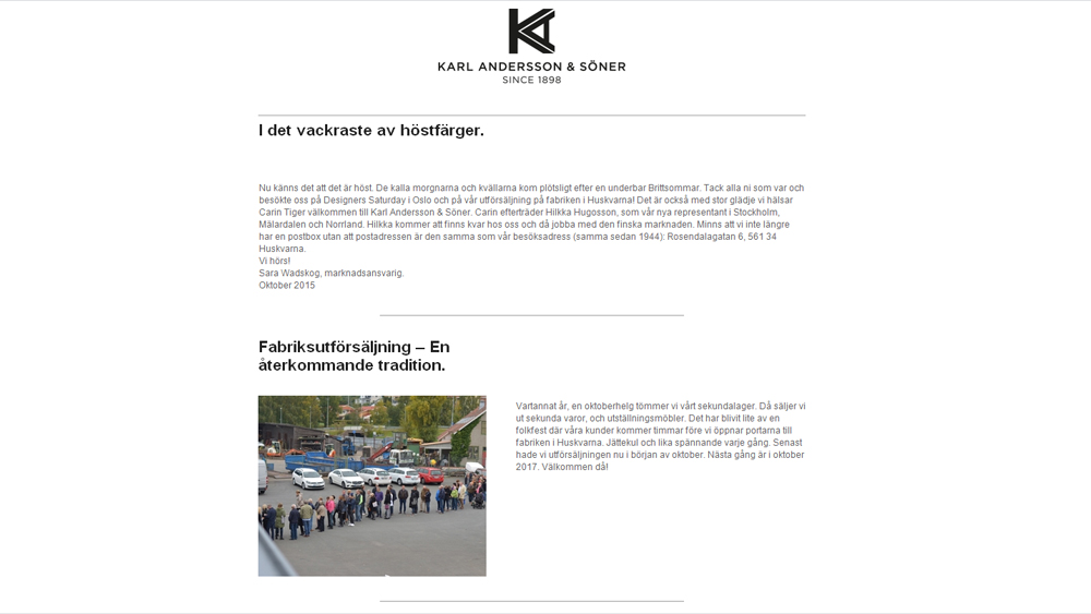 KA Brevet Oktober 2015 Karl Andersson & Söner