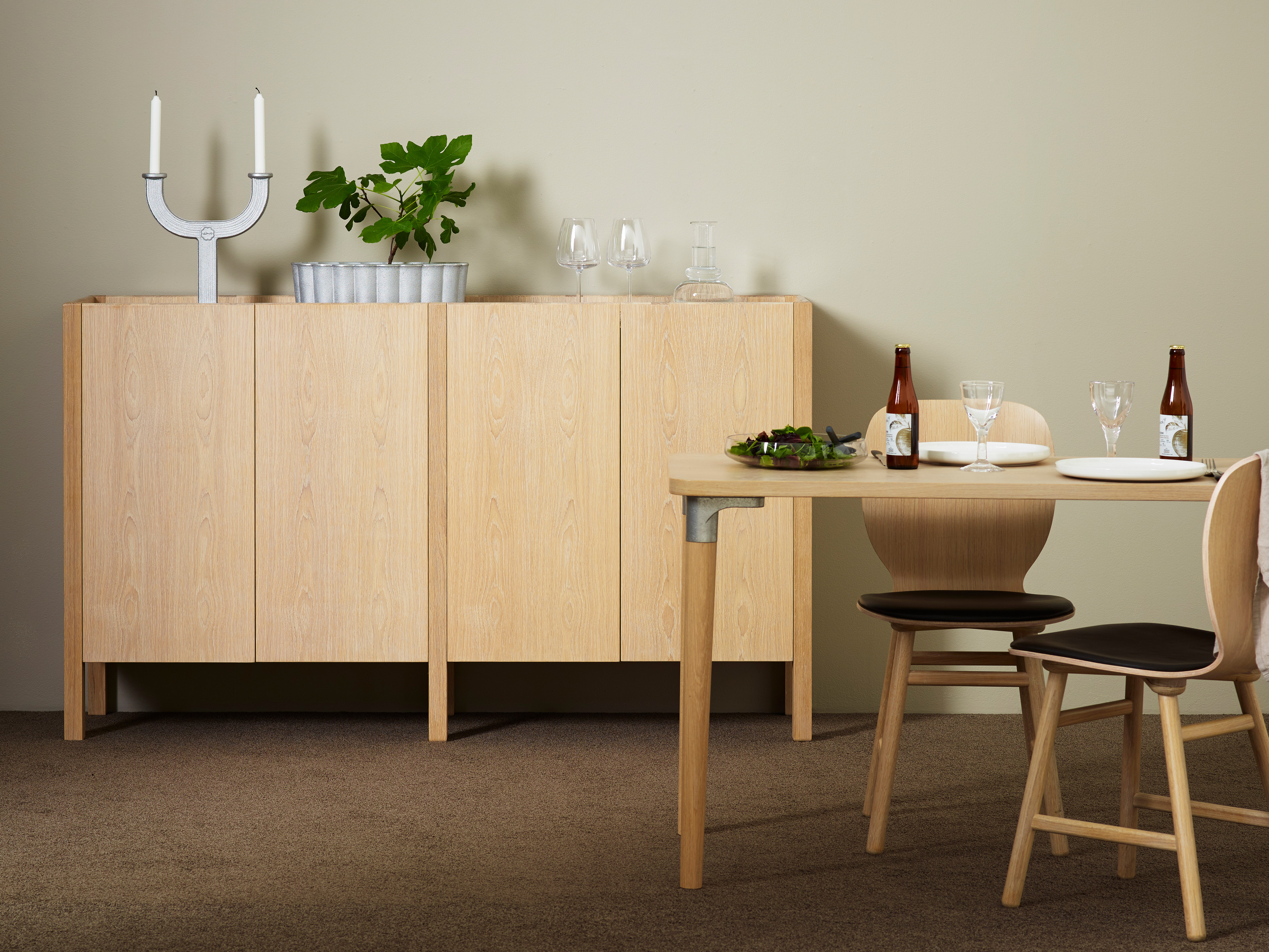 Upper cabinet storage Tailor table Shell chair Karl Andersson Söner