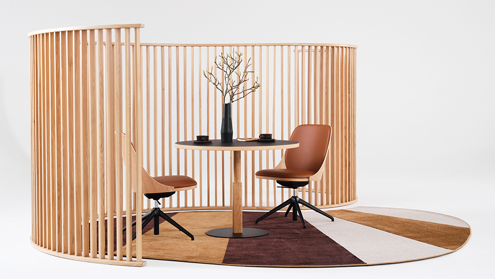 Solveig carpet Ray room divider design Indicum Inredningsarktitekter Karl Andersson Söner