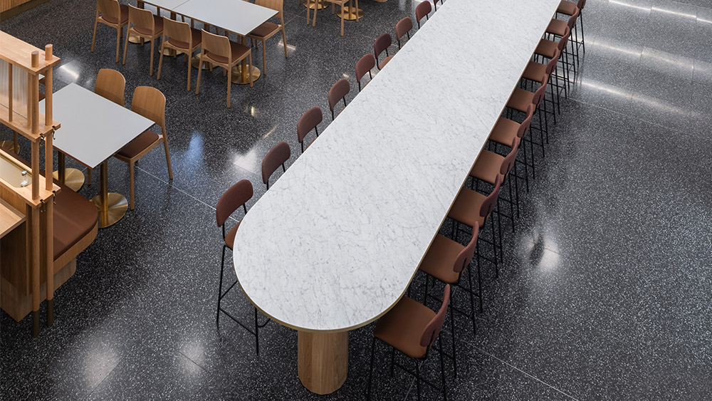 Göteborgs Universitet Natrium Cap pedestal table, Cap Podium, Ray room divider, Front magazine shelf, Karl Andersson Söner