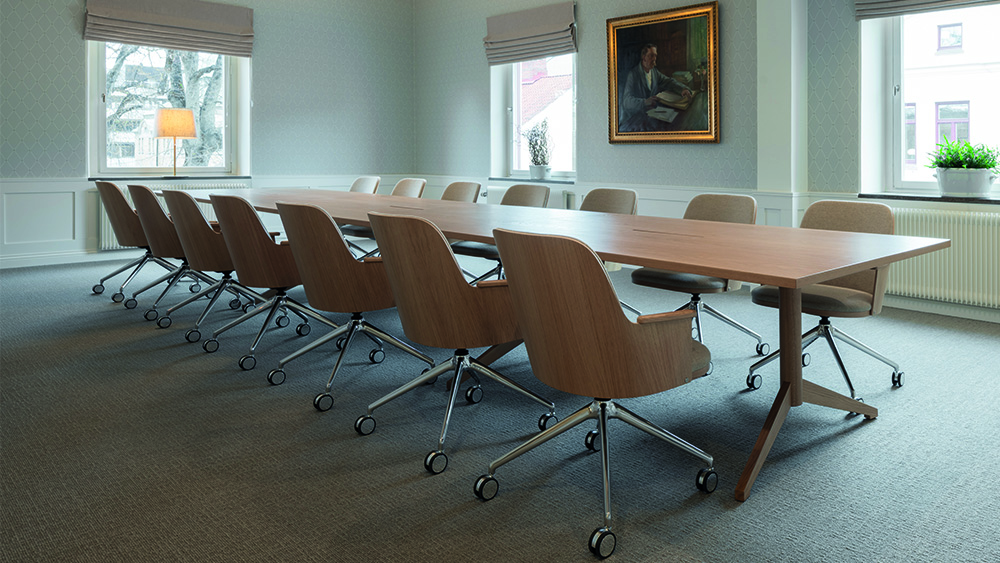 Sofiagården Table Pedestal Table Locus Conference chair Magazine rack Slope Sander Karl Andersson Söner
