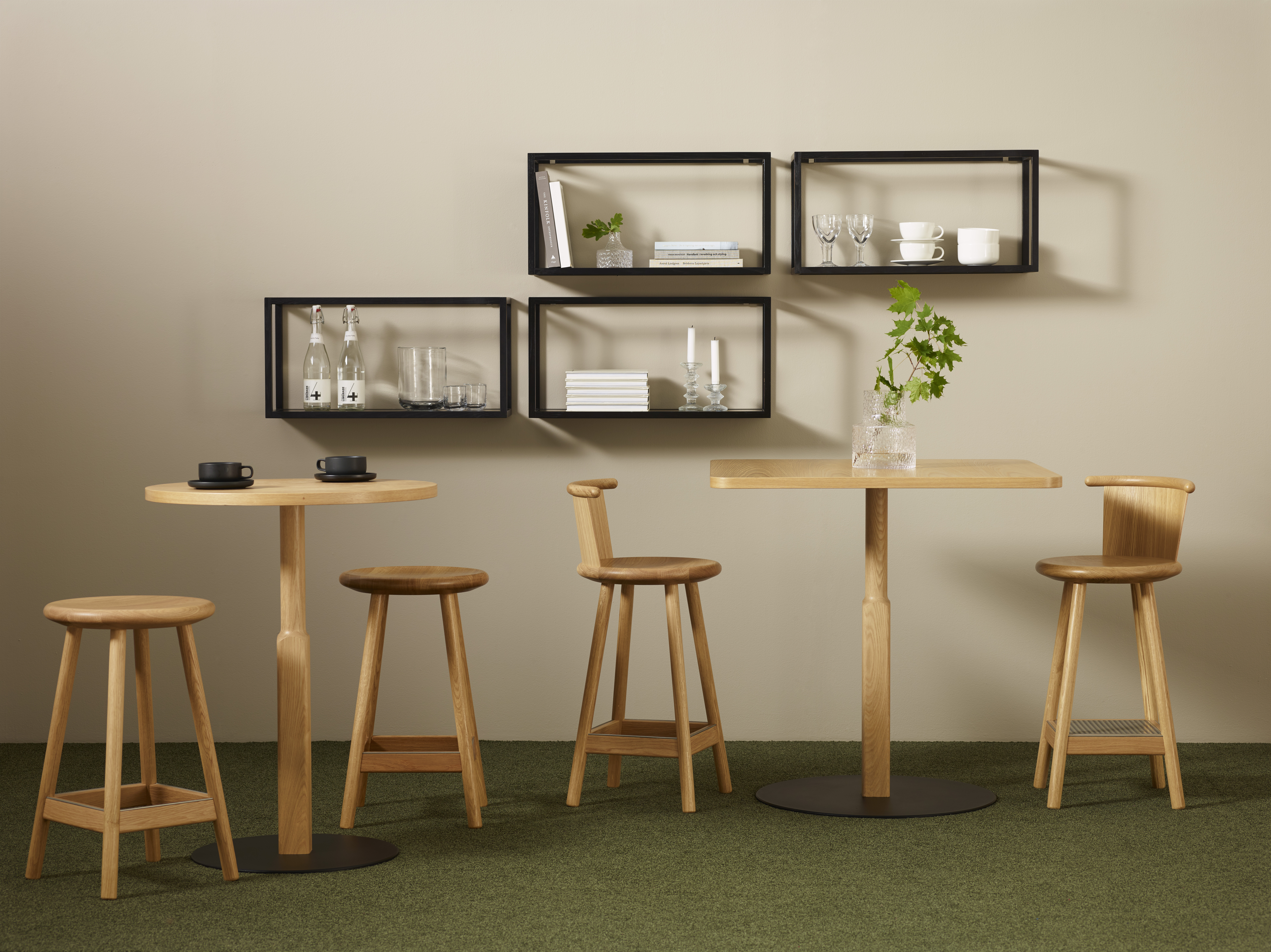 Milo pall Woodwork Pelarbord Cubebrick vägghylla Karl Andersson Söner