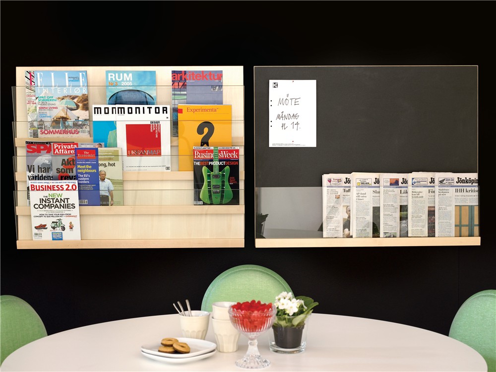 Front, Magazine display, Pinboard, Writing board, Glassboard, Whiteboard, Display system, Karl Andersson Söner