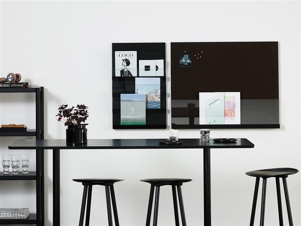 Front, Magazine display, Pinboard, Writing board, Glassboard, Whiteboard, Display system, Karl Andersson Söner