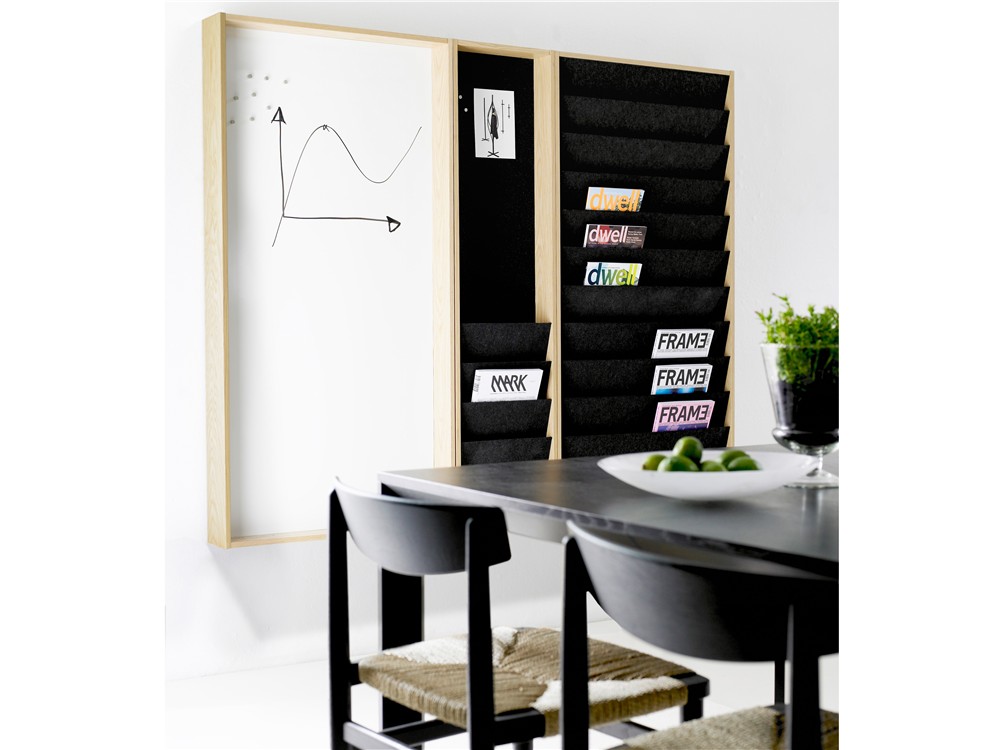 Ridå, Magazine display, Glass board, Whiteboard, Pinboard, Wall mounted, Display system, Karl Andersson Söner