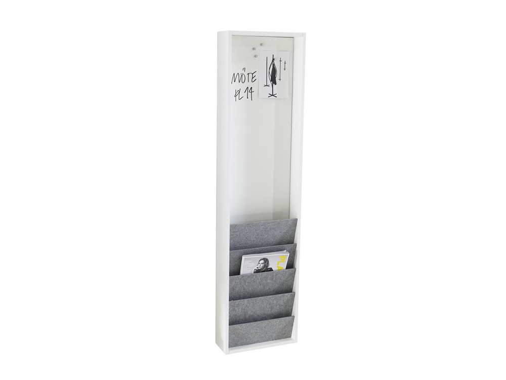 Ridå, Magazine display, Glass board, Whiteboard, Pinboard, Wall mounted, Display system, Karl Andersson Söner