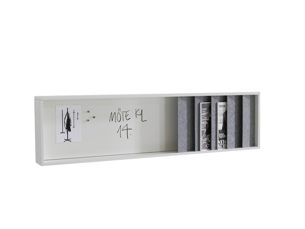 Ridå, Magazine display, Glass board, Whiteboard, Pinboard, Wall mounted, Display system, Karl Andersson Söner
