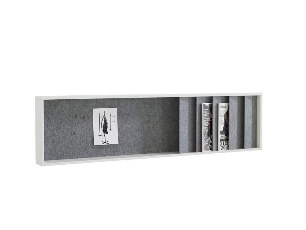 Ridå, Magazine display, Glass board, Whiteboard, Pinboard, Wall mounted, Display system, Karl Andersson Söner