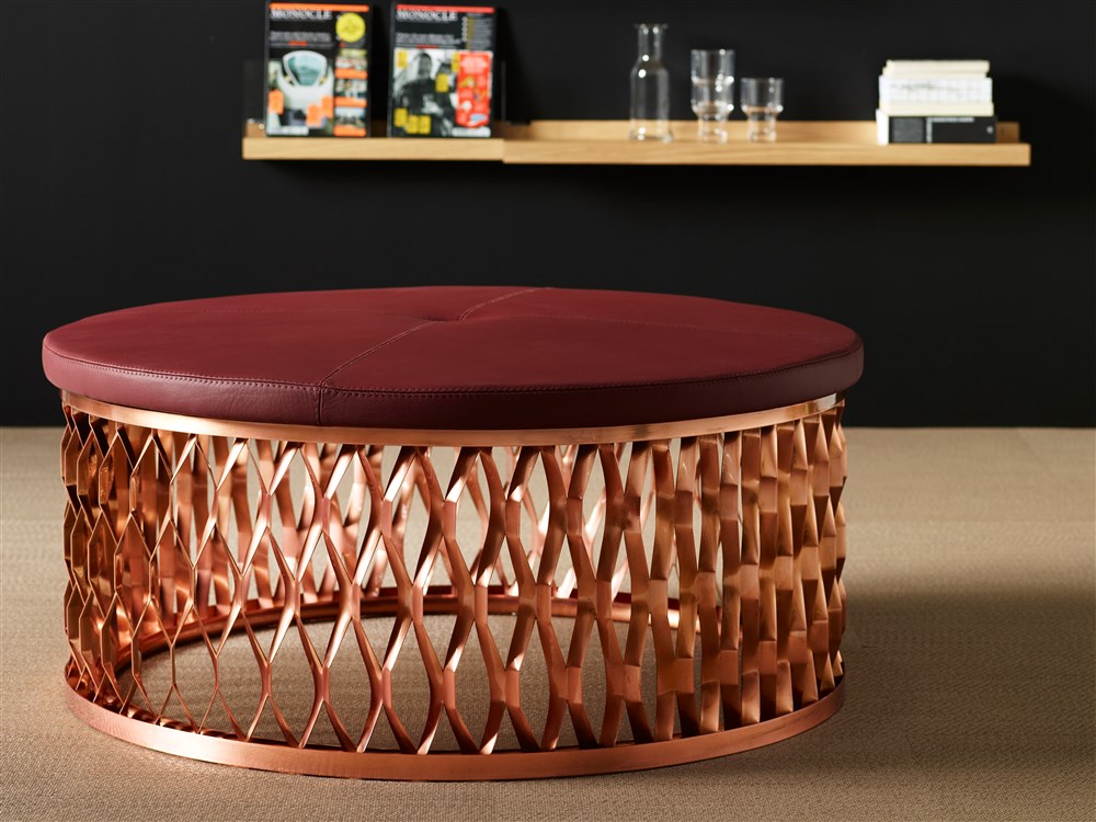 Steelo, stool, ottoman, extruded metal, Karl Andersson Söner