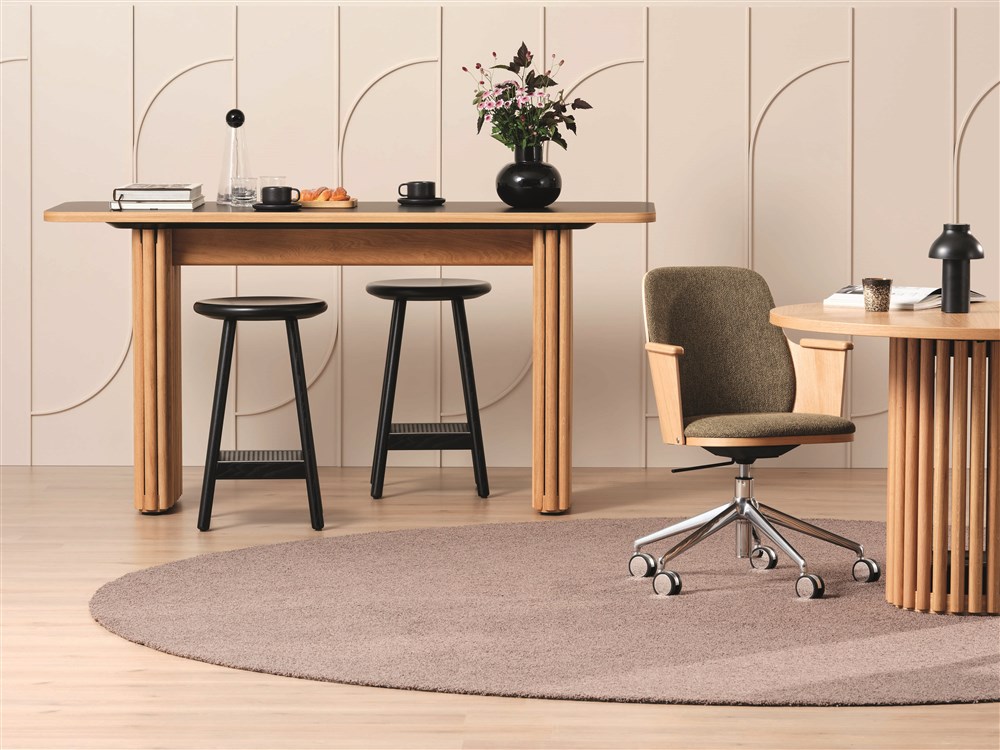 Milo stool incl. back upholstred seat pad Karl Andersson Söner