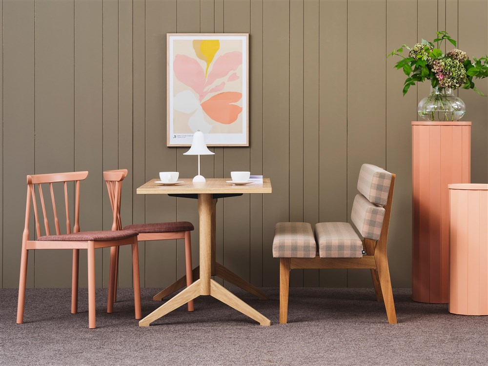 Taverna chair wood stackable upholstred wooden seat Karl Andersson Söner