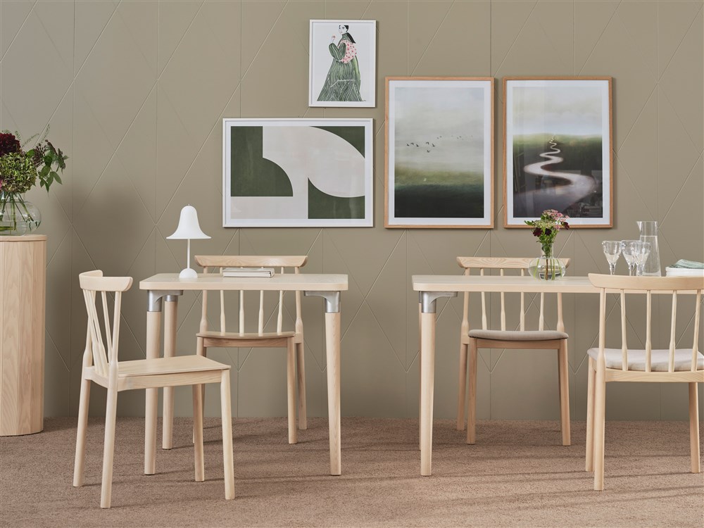 Taverna chair wood stackable upholstred wooden seat Karl Andersson Söner