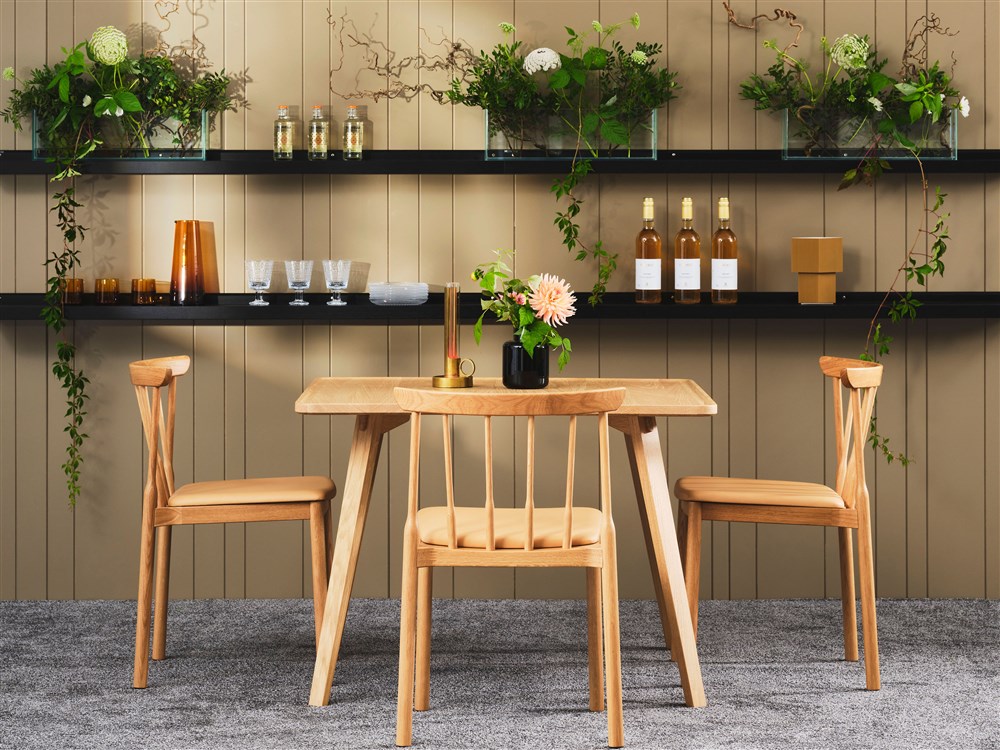 Taverna chair wood stackable upholstred wooden seat Karl Andersson Söner