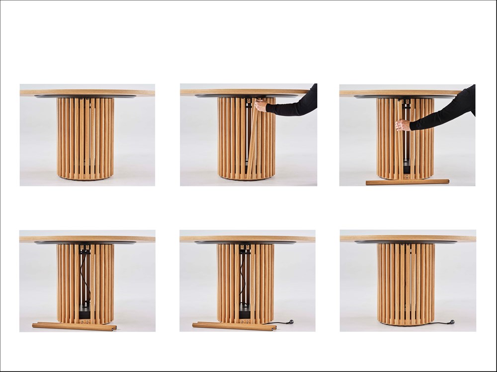 Opera conference table bar height pedestal table community table Karl Andersson Söner