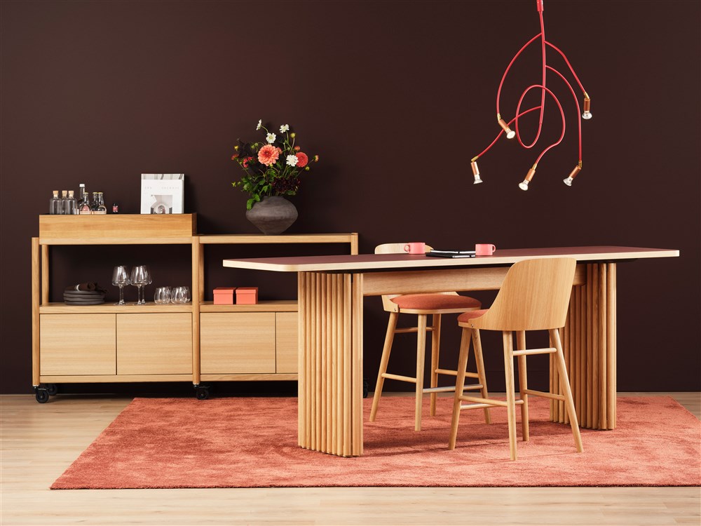 Opera conference table bar height pedestal table community table Karl Andersson Söner