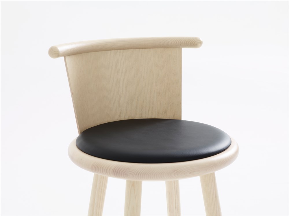 Milo stool incl. back upholstred seat pad Karl Andersson Söner